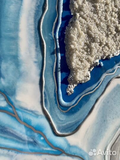 Картина «срез камня» из смолы