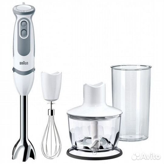 Новый погружной блендер Braun MQ5235WH, белый/серы