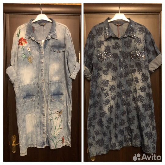 Платье-рубашка турция большой размер 52/58