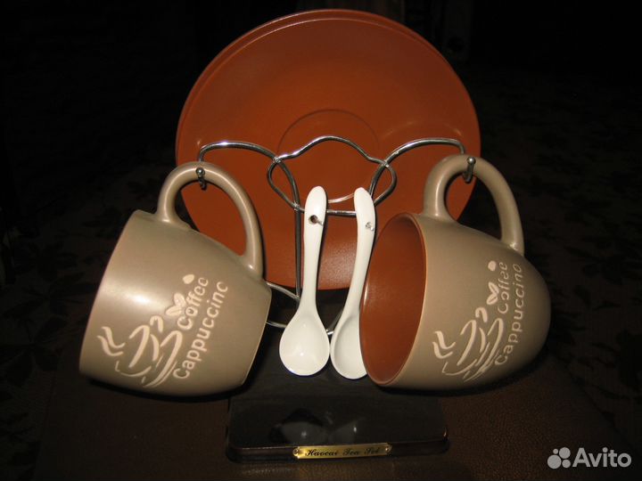 Глиняные кувшин, поильник СССР, набор Капучино