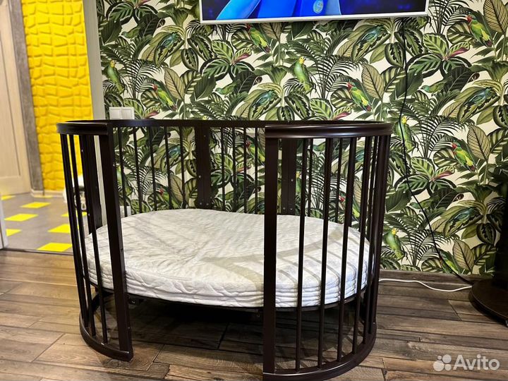 Детская кроватка трансформер круглая