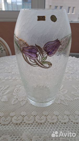 Ваза для цветов хрустальная