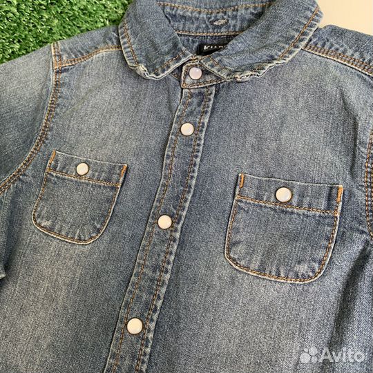 Рубашка джинсовая kiabi 74 80