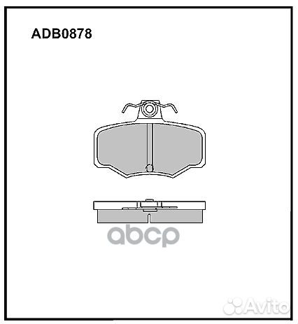Колодки тормозные дисковые зад ADB0878 alli