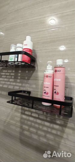 Полочки (2 шт) для ванной новые без сверления