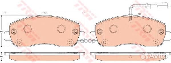 Колодки тормозные дисковые перед GDB1910 TRW