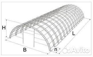 Каркас арочного ангара с монтажом любого размера