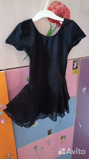 Гимнастический купальник с баской, 134-140