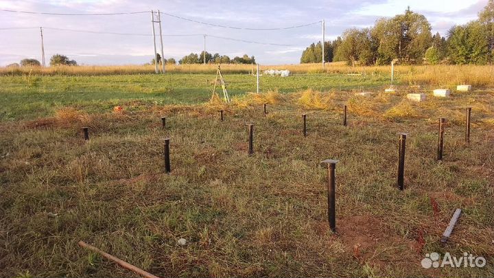 Винтовые сваи с монтажом