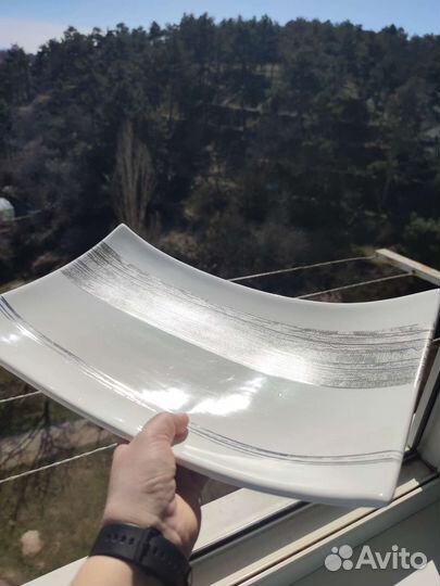 Блюдо Шяуляй (Литва) ручная роспись СССР для суши