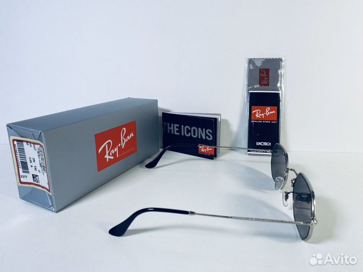 Очки Ray Ban Octagonal RB 3556 003/3F серебряные