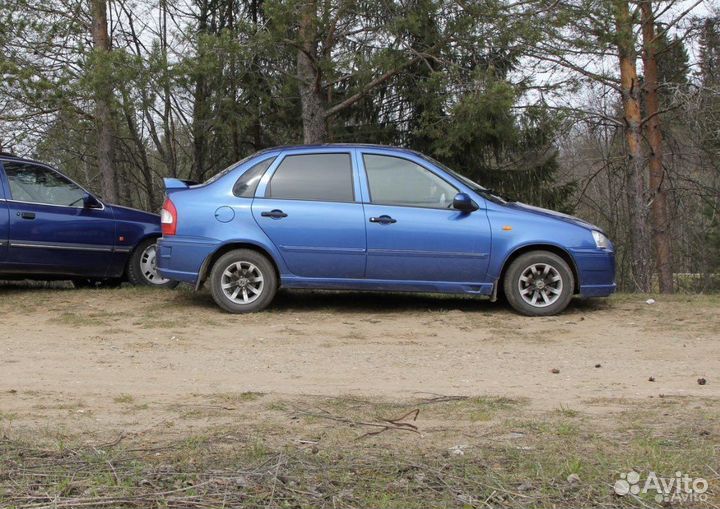 Накладки на пороги LADA kalina 1 синие бу