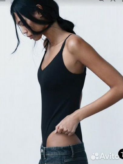 Боди Zara черный размер М