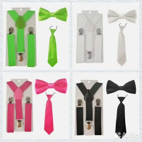 Галстук- Бабочка Подтяжки для мальчика