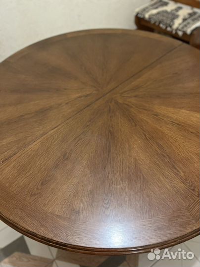 Стол деревянный круглый раздвижной бу