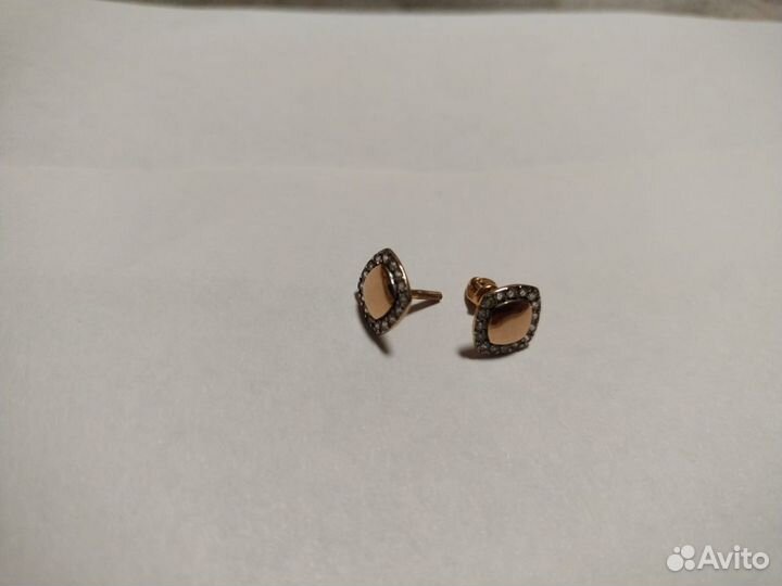 Позолоченые сережки