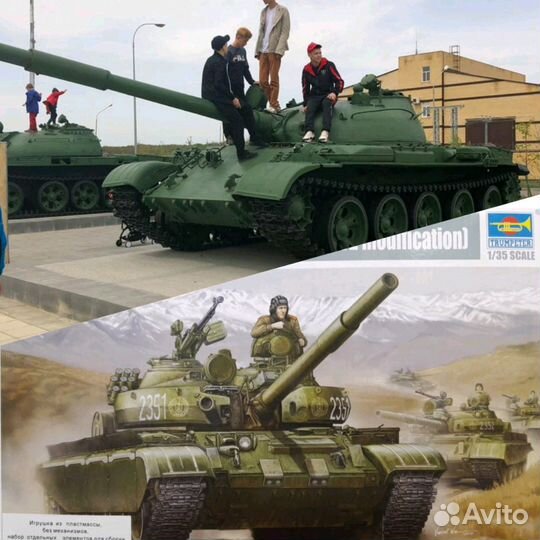 Т-62/62вdd совет танк,сборка Трубач код376/1554