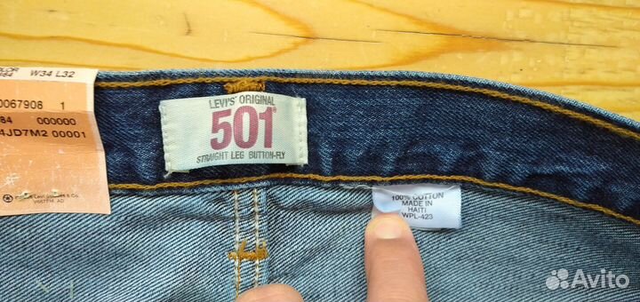 Джинсы Levis 501 W34L32 Haiti оригинал