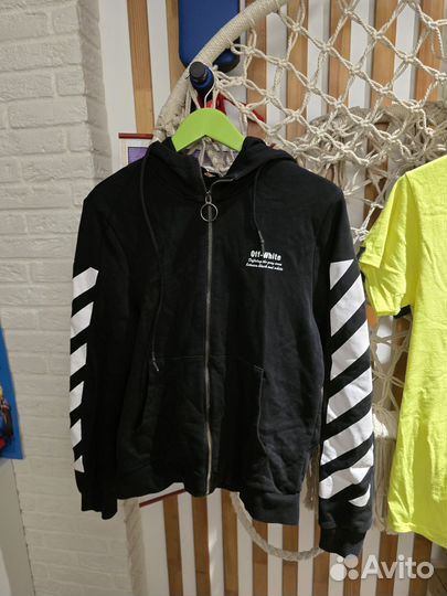 Зип худи off white