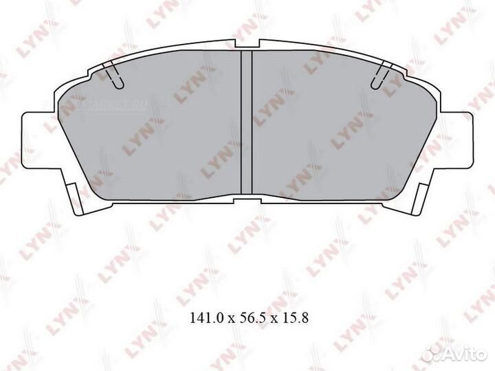 Lynxauto BD-7558 Колодки тормозные дисковые перед