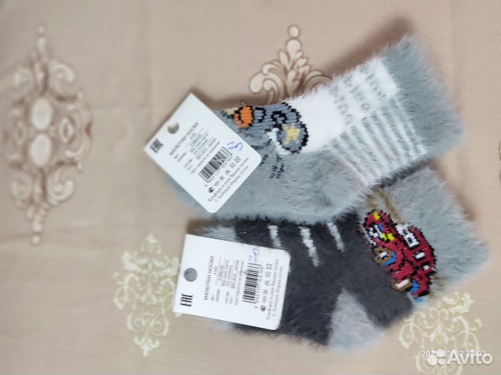 Носки для новорожденных из норки