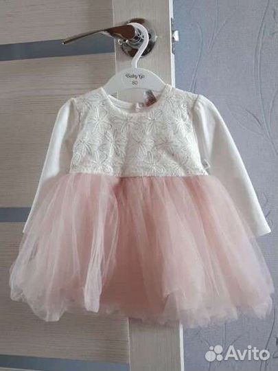 Платье для девочки. 80 размер (ближе к 68)