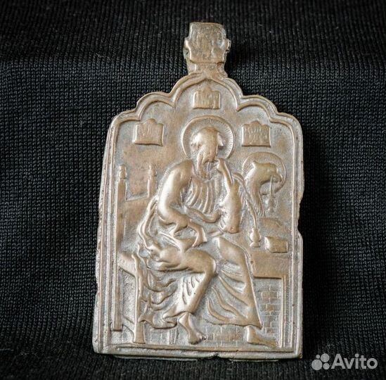 Икона Иоанн Богослов в молчании 19 век