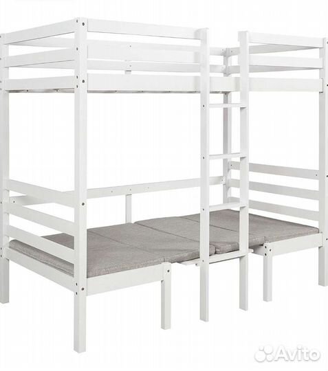 Кровать чердак со столом и спальным местом