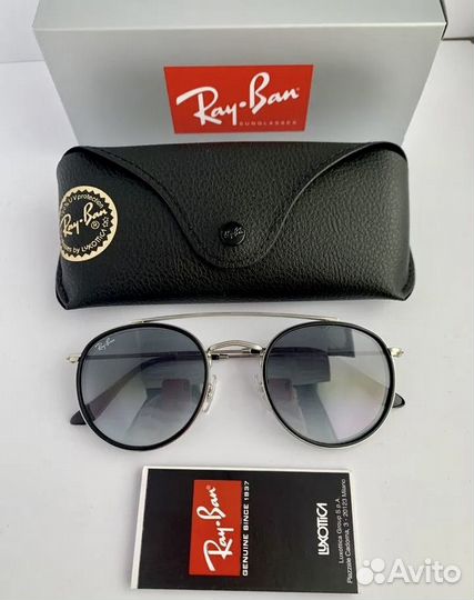 Солнцезащитные очки ray ban round double bridge