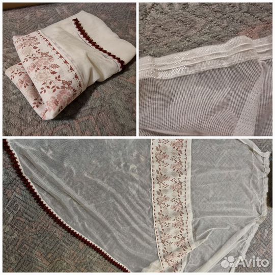 Тюль, шторы для кухни разные