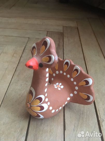 Дымковская игрушка Птица-свисток