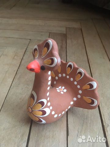 Дымковская игрушка Птица-свисток