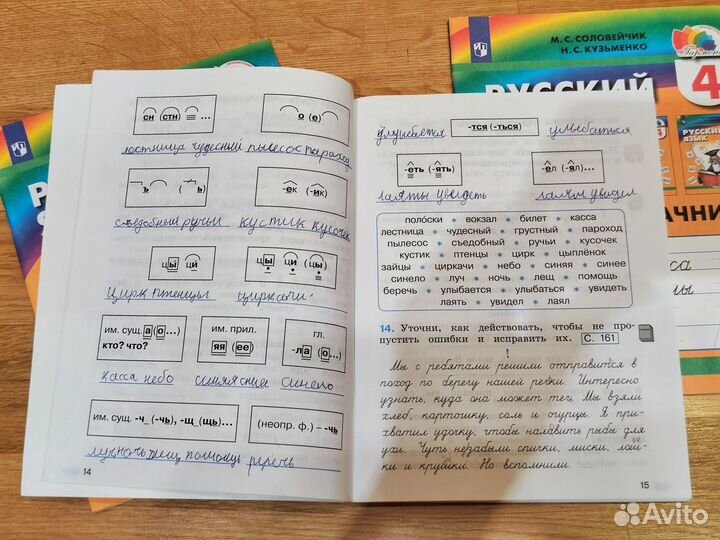 Рабочие тетради 4 класс, русский язык, Соловейчик