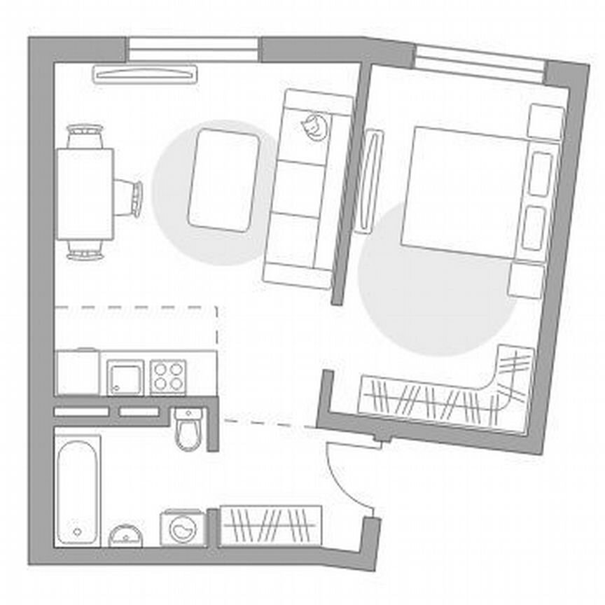 1-к. квартира, 39,6 м², 6/6 эт.