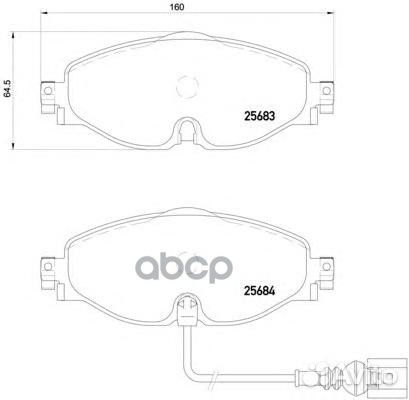 P85126 колодки дисковые передние A3, VW Golf V