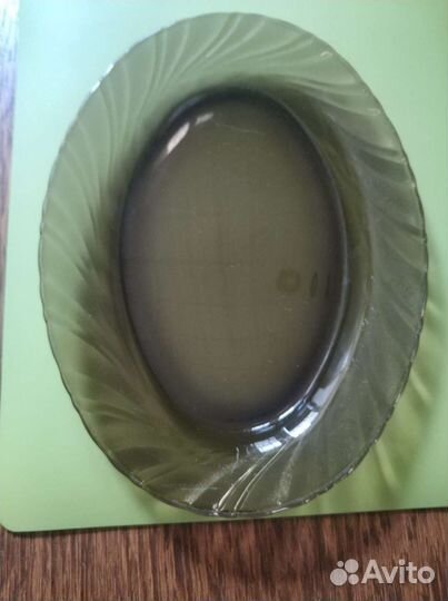 Блюдо+тарелки.Люминак.Франция.Стекло