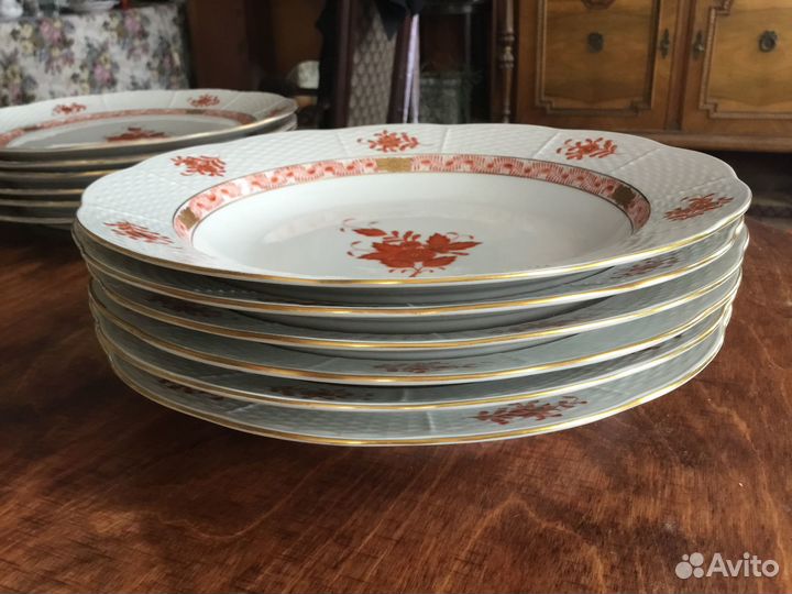 6 глубоких тарелок Херенд (Herend)