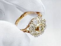Золотое кольцо 585 с бриллиантами 4.55 гр
