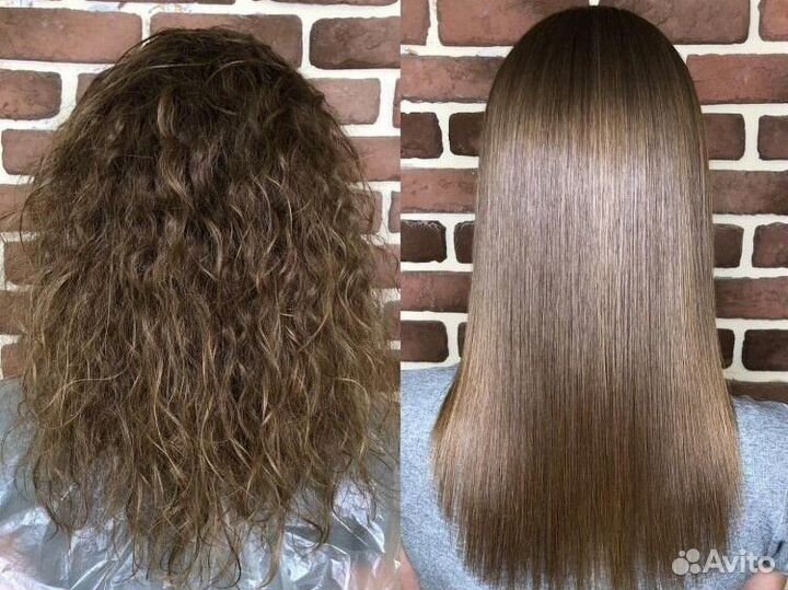 Кератиновое выпрямление волос