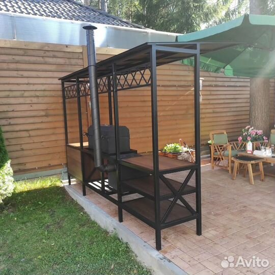 Мангал с печкой