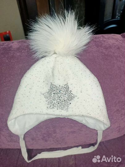 Шикарная шапка для девочки 42-44