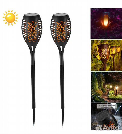 Фонарь уличный садовый на солнечных батареях