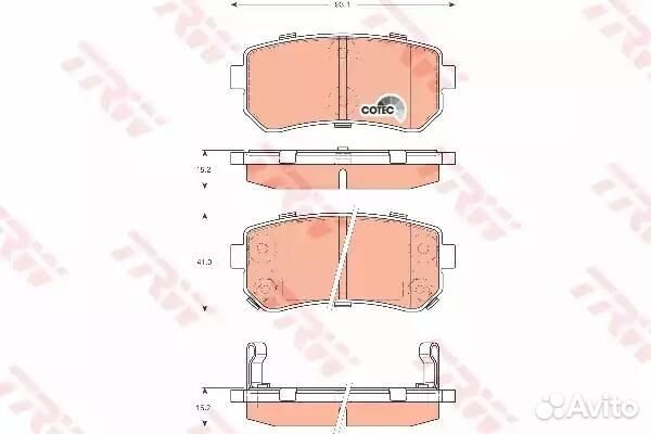 Колодки тормозные дисковые зад GDB3421