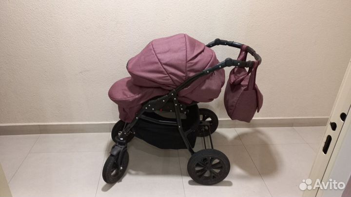 Коляска Alis berta 2в1, цвет бордовый