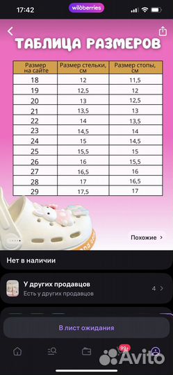 Сабо для девочки