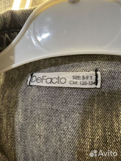 Рубашка для мальчика джинсовая 128-134