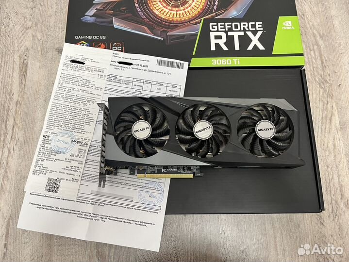 Видеокарта Gigabyte RTX 3060 TI