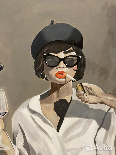 Картина Девушка с сигаретой