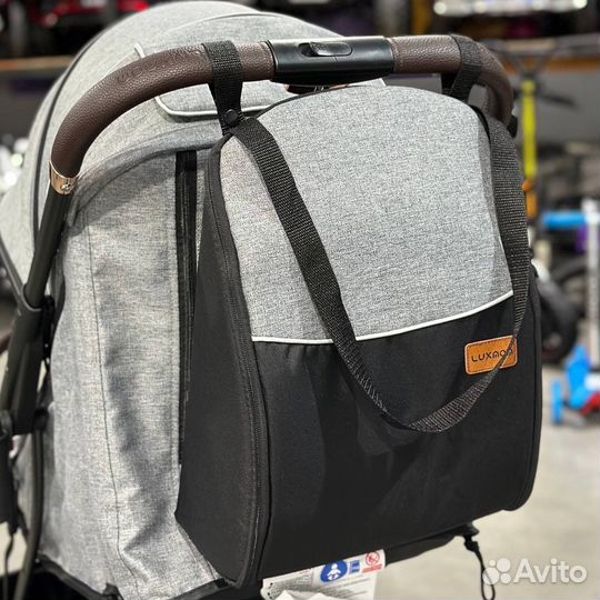 Новая прогулочная коляска luxmom серая