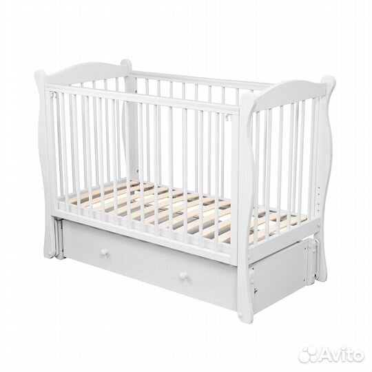 Детская кроватка с продольным маятником Уралочка